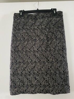 J. Crew Collection Metallic Lace Pencil Skirt - Size 6